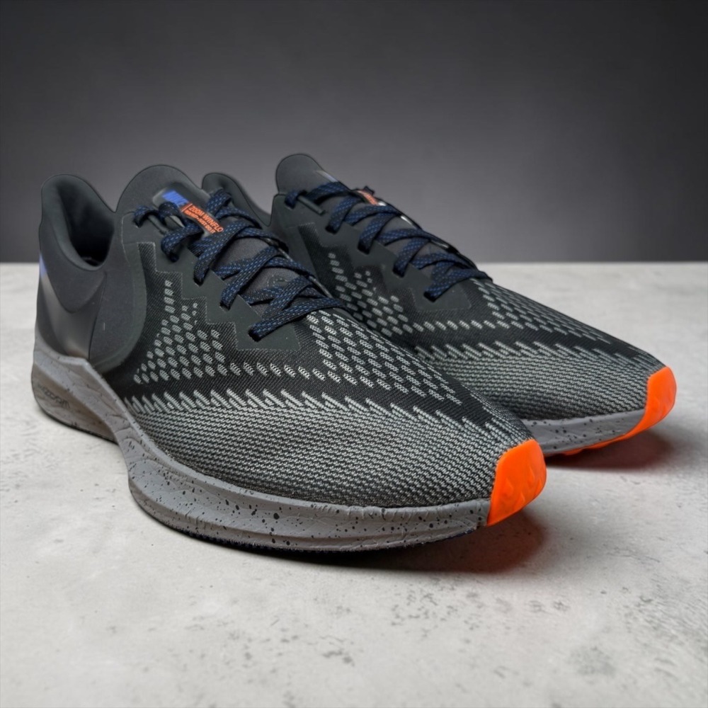 Nike Zoom Winflo 6 Running Shoes Mens 13 Black Grey CU4834-001 Speckled Sole